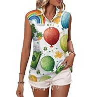 Fabric-This sports vest top is made of mesh fabric, which is comfortable and durable. The soft fabric keeps you dry during high-intensity exercise or yoga class. Sleeveless Design- This women's golf shirt features a sleeveless tank top design, which ...