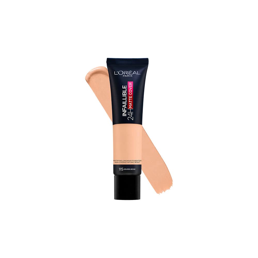 3 x New L'Oreal Infallible 24H Matte Cover Foundation 30 ml – 115 Golden Beige