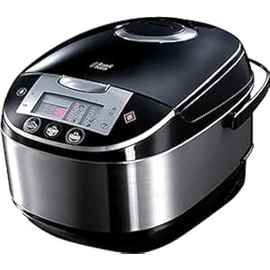 Russell Hobbs Digitale Multicooker Cook@Home (11 Kookprogramma’s, 5L, Slowcooker, Rijstkoker, Stoofvlees, Stomen, Soep, Yoghurtmaker, Broodmachine, Timer, Led-display, Warmhoudfunctie) 21850-56