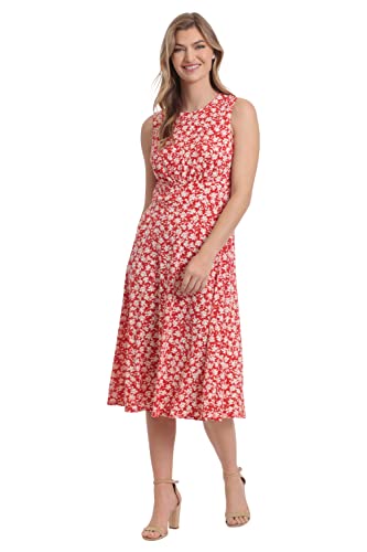 Image of London Times Women's Dresses Inset Waist Midi Dress Career Office Occasion Guest of
