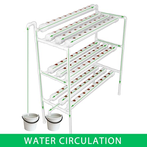 Ebuy Hydroponics Growing System 3 Layers 90 Holes Plant Sites, Hydroponic Planting Equipment, Hydroponic Grow Kit, Vegetable Tool Grow Kit Includes Water Tube, Timer… - Image 5
