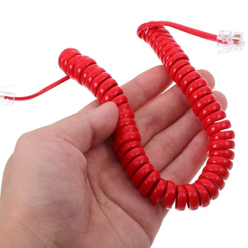 Veemoon Cabo De Telefone Enrolado 2 Peças Conjunto Manual Cabo Encaracolado Cabo De Telefone Fixo Re