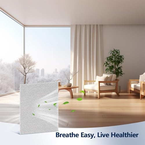 Image of Air Vent Filters, MERV 8 Cut to Fit, 12 inch x 120 inch | Makes Up to 60 Filter Pieces, Electrostatic Filter Material, For Floor, Ceiling and Furnace Vents, 48 Adhesive Hook Tapes