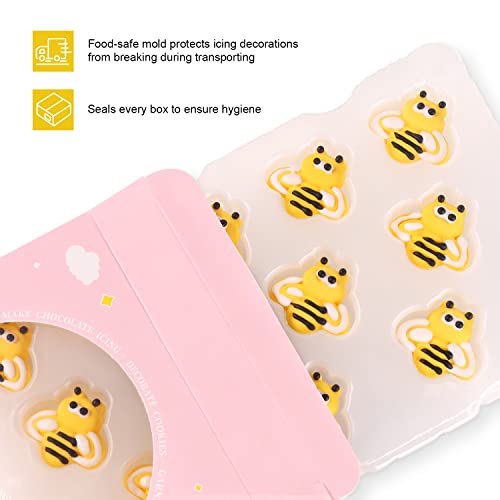 Edible Bee Cake Decorations, Flower Cake Decorations, Royal Edible Bees For Cupcakes, Bake Cakes, Cookies, Macaron, Waffles, And Ice Cream. #TOP2