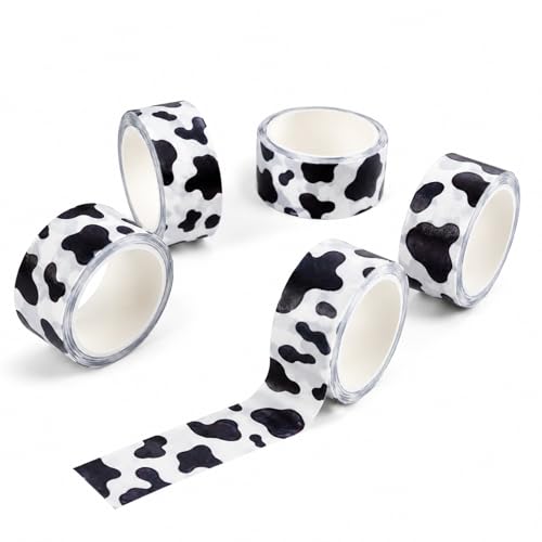 Cintas de impresión de vaca LUOZZY de papel adhesivo con textura suave de 5 piezas