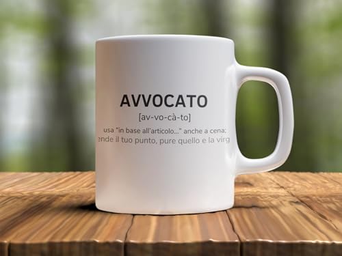 Generico Tazza Avvocato 330 ml – Idea Regalo Laurea/Esame di Stato – Stampa fronte/retro – Adatta a microonde e lavastoviglie – Leolello