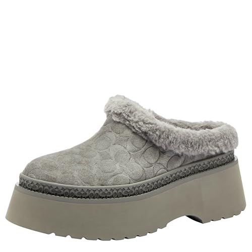 Cecelia Signature Shearling Clog Charcoal
