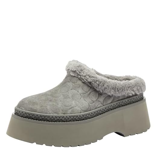 Cecelia Signature Shearling Clog Charcoal