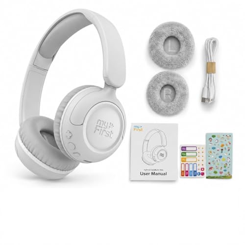 myFirst CareBuds Max �q���p���C�����X�w�b�h�z�� �w�b�h�Z�b�g ���ʐ����@�\ �I�[�f�B�I�V�F�A�����O �{�C�X�`���b�g Bluetooth 6.0 2WAY ���� �L�� ���Ή� (�~�X�g�z���C�g)