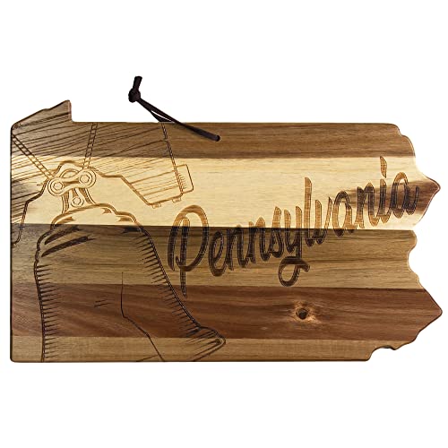 Pennsylvania State-Shaped Cutting Board