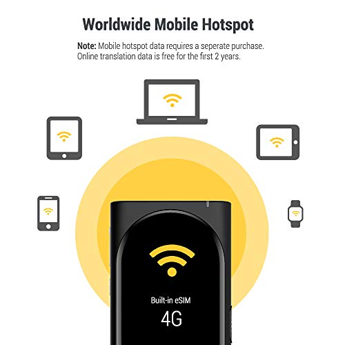 Langogo Genesis Portable Language Translator Device, 100+ Languages Pocket Translator, Real-Time Voice Translator With Offline Translation, Built-In Data, 3.1Inch Retina Display Traductor, Black #TOP3