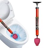 Unclog Toilet - 180 Steering Reusable Comfortable Handle, High Pressure Toilet Air Plunger, Pneumatic Pipe Pump blasterr, Compressed Air Drain Opener | For Household Home Kitchen Bathroom