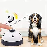 Haokey 2 Stücke Trainingsglocken für Haustiere, Hund Türklingel Hundeglocken für Potty Katzentraining, Töpfchentraining Kommunikationsgerät mit Großem Button(Weiß)