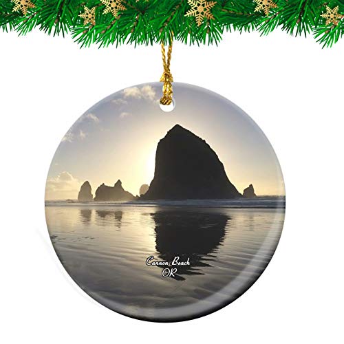 Cannon Beach Oregon Usa Christmas Ornament Travel Souvenir Personalized Christmas Tree Pendant Hanging Decoration #TOP24