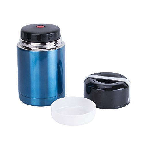 Meichoon Large Food Jars & Canisters 35 Oz Vacuum Insulated For Cooking, Stainless Steel Interior Leak Proof Soup Jar & Food Storage Container, Bm02 Blue #TOP3