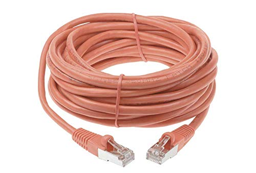 SF Cable Cat5e Shielded (STP) Ethernet Network Cable, 26AWG 4pair Stranded Copper Wire, RJ45 Plug, 350MHz, 75ft, Orange