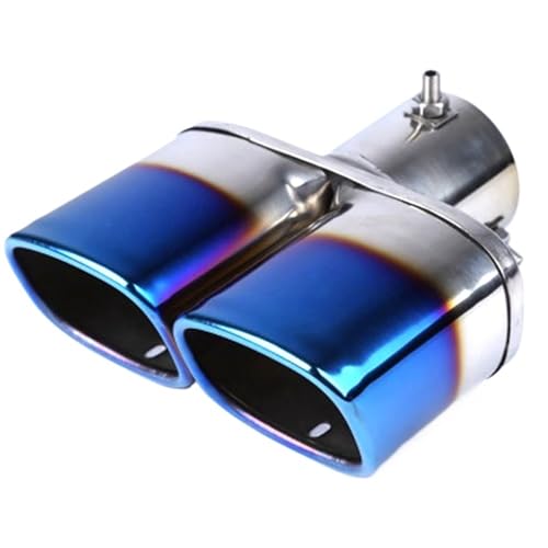 Buse universelle tuyau d'échappement voiture double sortie 63mm pour silencieux arrière carré