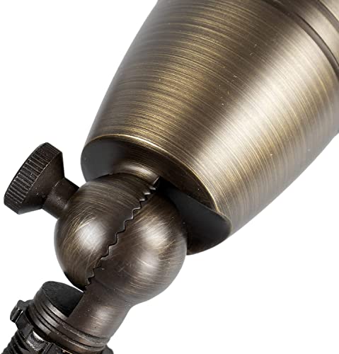 H & A Solid Brass Uplight Spotlight Fixture Landscape Outdoor Lighting Waterproof With Ground Spike Stand 12V Low Voltage (6 Pack) #TOP3