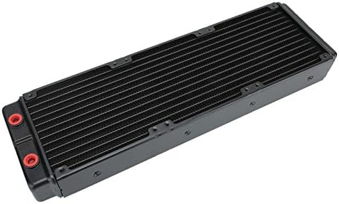 Water Cooling Radiator, Double Layer 24 Pipe 45MM Heat Exchanger Radiator Aluminum Water Tank Radiator Cooling Fan Kit Computer Radiator with Water Separator for PC CPU Computer Water Cool System