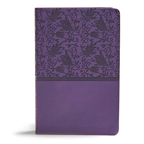 Holman Bibles - KJV Giant Print Reference Bible, Purple LeatherTouch: Red Letter, Ribbon Marker, Smythe-Sewn, Two-Column Text, Concordance, Presentation Page, Full-Color Maps, Easy-To-Read Font Size