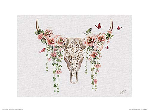 Summer Thornton (Floral Skull 30 x 40cm Art Print