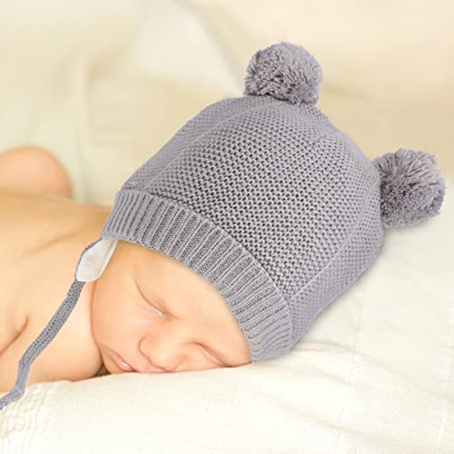 Winter Fleece Hat and Mittens Warm Gloves for Boys and Comfortable Thermal Cap for Daily Activities for and School Grey4