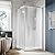 SUNNY SHOWER Corner Shower Enclosure 1/4 in. Clear Glass Semi-Frameless Sliding Shower Doors, 34 in. X 34 in. X 72 in. Bath Door, Chrome Finish Corner Shower Glass Enclosure