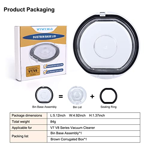 Dust Bin Lid Compatible With Dyson Vacuum Cleaner V7 V8 Models Dust Bin Door Parts/Dirt Cup Lid/Dust Bucket Cover/Dust Box Lid/Dust Collector #TOP1