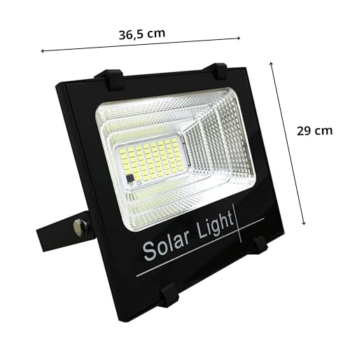 Yasta Faro Led Solare Da Esterno 800W Pro Luce Fredda Potente Con Batteria A Lunga Durata E Display, Sensore Crepuscolare E Telecomando, Illuminazione Stradale E Giardino, Impermeabile IP67 - 3