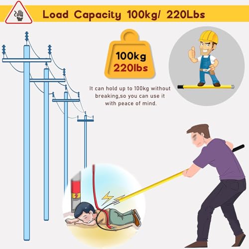 Varillas de rescate de emergencia por electrocución con poste desmontable de 3m 4