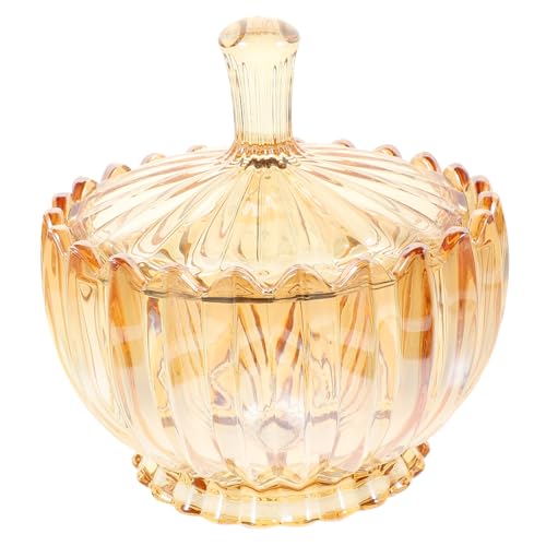 Ipetboom Bocal Verre avec Couvercle Bocal à Bijoux Transparent pour Maison Rangement De Bijoux Et Petits Objets