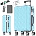 KESSER® Reisekoffer 55L Koffer Handgepäck ABS Hartschalenkoffer mit Zahlenschloss, Kofferwaage & Reisebrieftasche 360° Rollen | Rollkoffer für Business & Reise Trolley mit Teleskopstange & Tragegriff