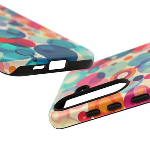 Coque Samsung Galaxy S24 Plus rigide mate à cercles colorés - 3