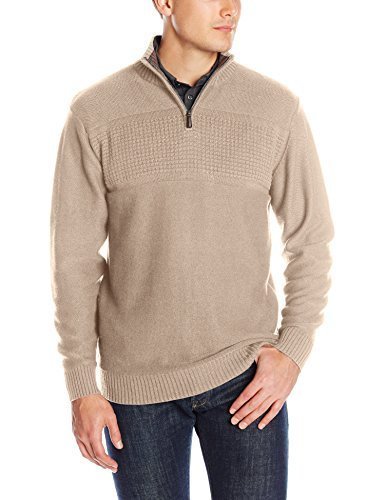 Tricot St. Raphael Men's Cotton Texture 1/4 Zip