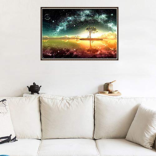 Leeofty Pintura diamante 2 pcs DIY 5D Broca Pintura Diamante Needlework Pintura De Cristal Strass Po