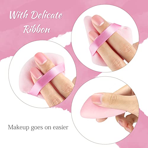 2 Pcs Triangle Powder Puff For Face Powder Soft Triangle Velour Makeup Powder Puffs For Setting Loose Powder Triangle Beauty Powderpuff Triangle Under Eye Powder Puff Face Makeup Applicator(Pink&Blue) #TOP6