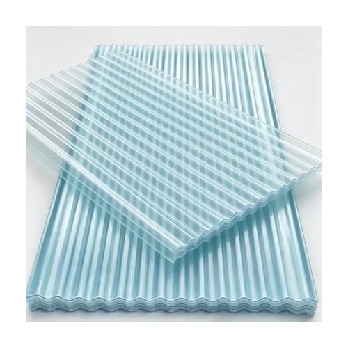 12PCS Polycarbonate Roofing Panels, Splicable Corrugated Plastic Panel
