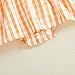 BemeyourBBs Newborn Baby Girl Easter Outfit My First Easter Romper Dress Cute Infant Girl Clothes (Bunny Striped Orange, 6-9 Months)