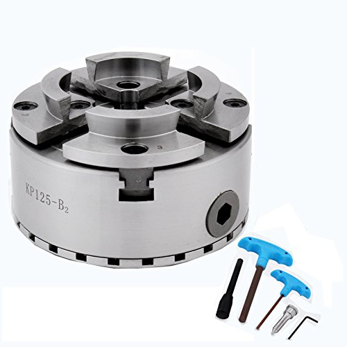 Happybuy 4 Jaw Chuck for Lathe 5Inch Wood Lathe Chuck 2500RPM Lathe Chuck