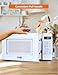COMMERCIAL CHEF 0.7 Cubic Foot Microwave with 10 Power Levels, Small Microwave with Pull Handle, 700W Countertop up to 99 Minute Timer and Digital Display, White