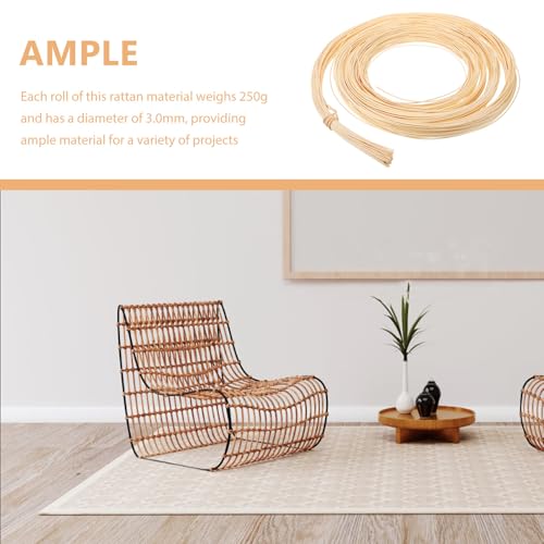 Ratán natural de 3 mm flexible y resistente para tejer muebles de mimbre 6