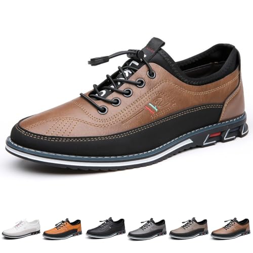 Zapatos Oxford ortopédicos Marcel Zapatos Casuales Zapatos Deportivos Zapatos Formales Zapatos de Negocios (Brown,42)