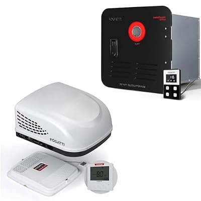 FOGATTI RV Tankless Water Heater and RV Air Conditioner Non-Ducted 13500BTU