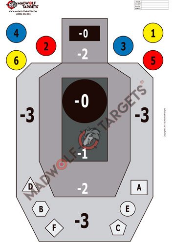 Sagome per tiro IPSC, IDPA - USPSA ,Tattico, reattivo, precisione, istintivo, dinamico, IPSC. CQB . Shooting Targets - 84,1 x 59,4 cm, (Pack 50)