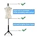 DRDINGRUI Standing Female Mannequin Body, Height Adjustable from 52'' to 67'', Pinnable Dress Form with Tripod Base for Dress Jewelry Display