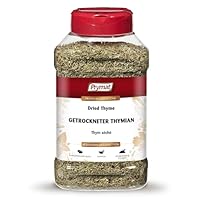 Prymat Getrockneter Thymian 140g – Aromatisches, fein geschnittenes Küchenkraut für Fleisch, Fisch, Gemüse, Saucen, Eintöpfe & Marinaden – ideal für mediterrane Gerichte – luftdicht verpackt