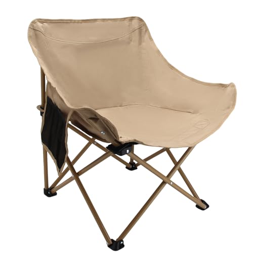 XUDREZ Klappstuhl Mondstuhl Campingstuhl Faltbar 150kg Keine Montage Erforderlich Campingstühle Mit Seitentaschen Faltst...