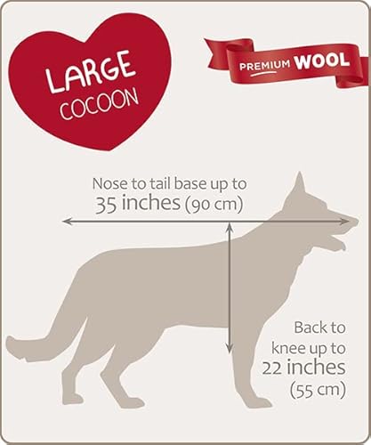 Sweet Goodbye Cocoon® - Eco-Friendly Pet Burial & Cremation Ceremony Kit (Premium Wool) - Casket For Dogs And Cats – Size For Every Breed (Choose Size & Color) (Large, Indigo) #TOP6