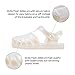 GUGUYeah Jelly Sandals for Girls,Closed Toe Summer Dress Water Shoes Fisherman Gladiator Beach Flat Sandals for Toddler/Little Kid/Big Kid (Solid White)