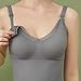 HGps8w Women's Maternity Nursing Tank Tops for Breastfeeding, Adjustable Spaghetti Straps Camisole Shapewear Built in Bra